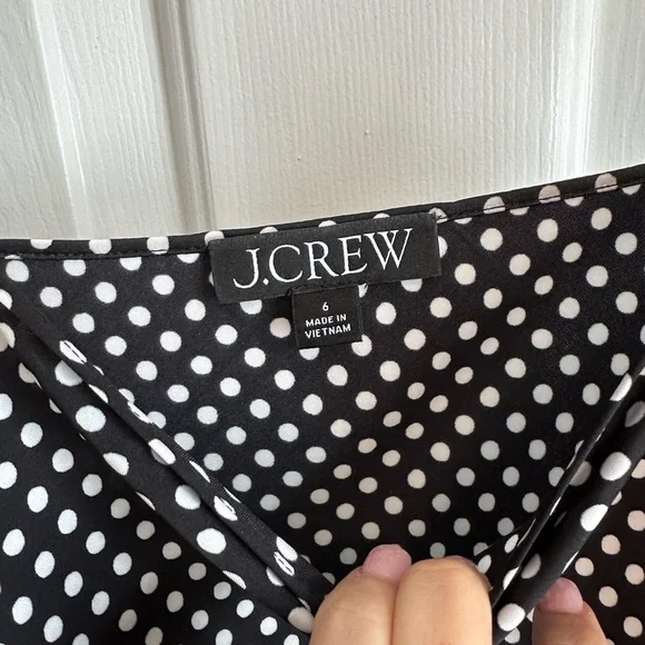 J. Crew Black and White Polka Dot Midi Dress - Picture 6 of 6
